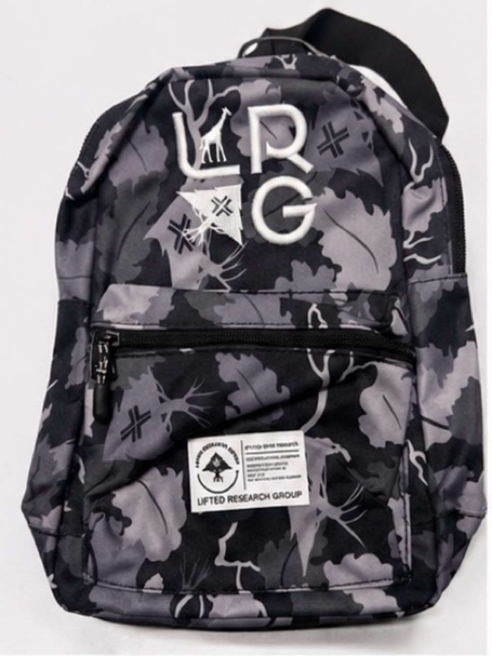 LRG Limited Research Group Sling Bag Gray Camo 12"x 8" Crossbody Backpack NWT